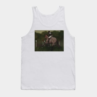 Bay Roan Eventing Cross Country Morning Art Tank Top